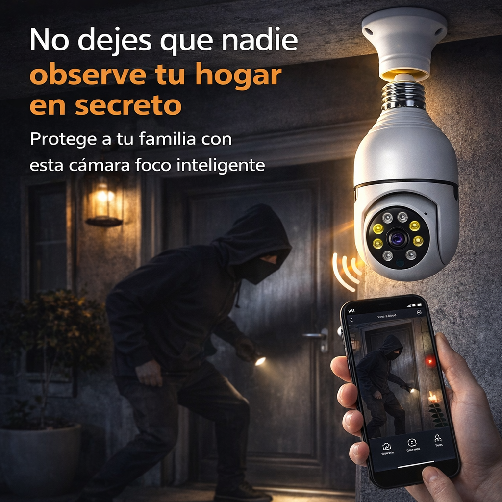 Cámara Foco 360° - Seguridad para tu hogar